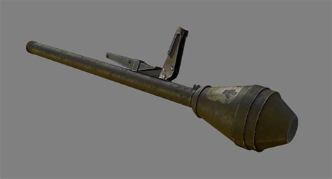 Panzerfaust rpg rocket 3D model - TurboSquid 1222904