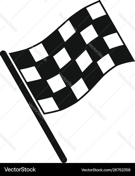 Finish flag icon simple style Royalty Free Vector Image