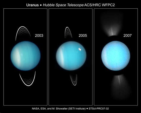 Uranus’ Rings Seen Edge On