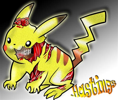 .Hastings Illustrations: Zombie Pikachu- Rendering