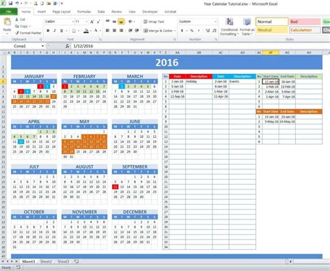 How To Create A Yearly Calendar In Excel - Templates Printable Free