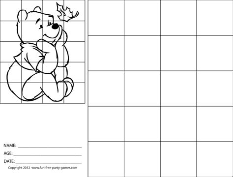 grid-drawing-pooh | AaronHerrera.com | Art lessons, Art worksheets ...