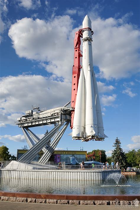 Rocket Vostok-1 under White Clouds in Summer - ArtLook Photography