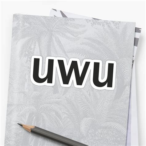 "uwu face - Text Emoticon / Emoji" Sticker by Platnix | Redbubble