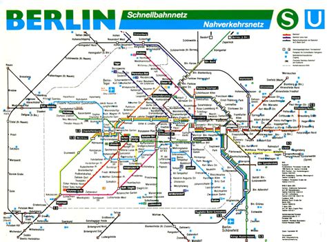 Berlin - S-Bahn and U-Bahn Map (1998) | A map of Berlin's S-… | Flickr