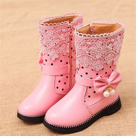 girls boots snow shoes winter kids shoe girl party children dress ...