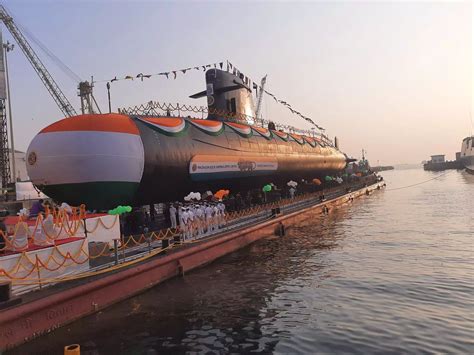 Indian Navy's fifth Scorpene class submarine Vagir launched at Mumbai's ...