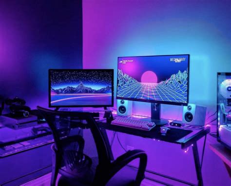 Led Lights Around Gaming Setup - pic-lard