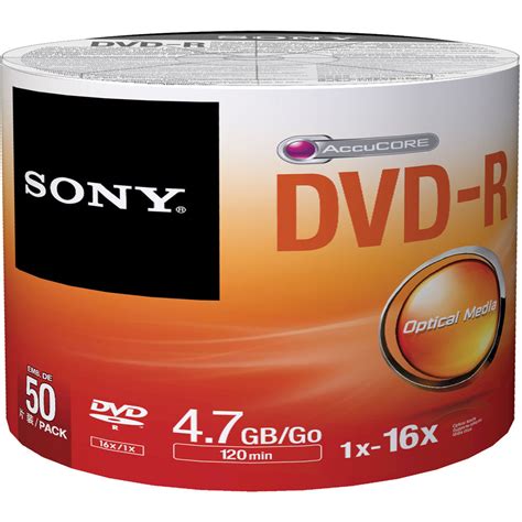 Sony DVD-R 4.7GB Recordable Media (50 Discs, Bulk) 50DMR47SB/US