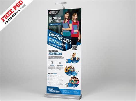 Education Roll up Banner Template PSD – Download PSD