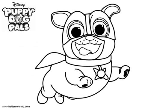 Puppy Dog Bingo Coloring Pages Super Rolly - Free Printable Coloring Pages