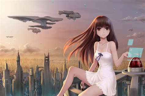 Wallpaper : anime girls, futuristic, science fiction, screenshot ...