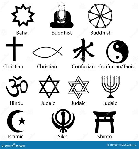 Religion Symbols religious stock vector. Image of religion - 1139037