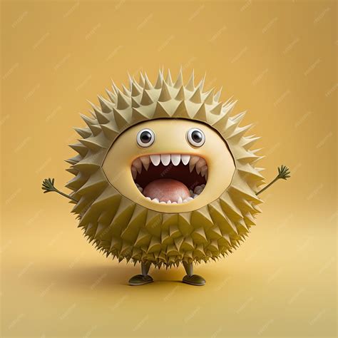 Premium AI Image | Cute Cartoon Durian Character