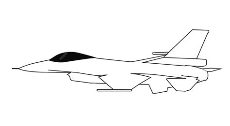 Premium Vector | F16 jet fighter outline vector design