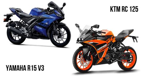 KTM RC 125 VS Yamaha YZF-R15 V3.0: Specs Comparison