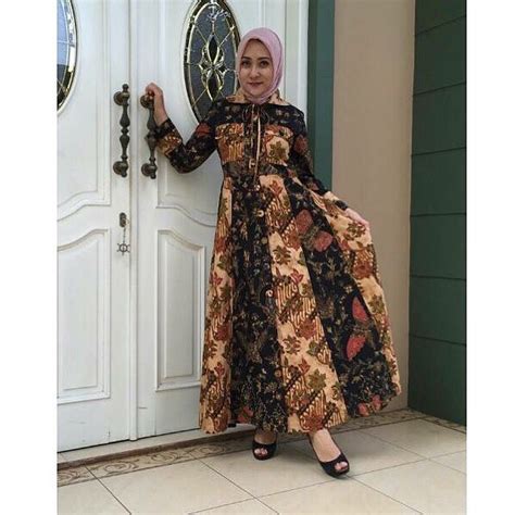 Model Baju Gamis Batik Wanita Muslimah