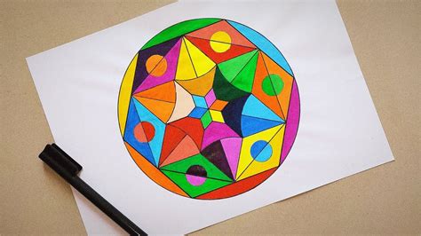 Geometrical Designs In Circle For Kids