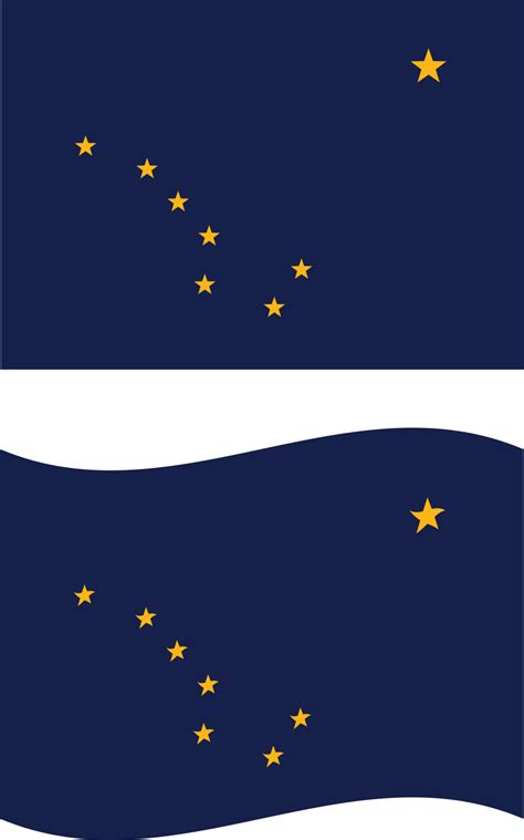 bandera del estado de alaska sobre fondo blanco. símbolo del estado de ...