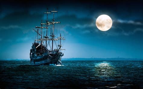 Black Pearl Pirate Ship Wallpaper