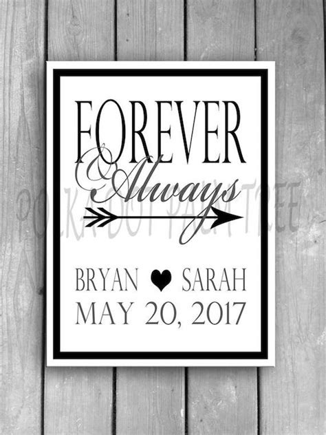 Customized Forever & Always Wedding Printable Personalized | Etsy