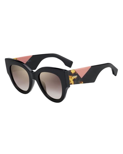 Fendi Wide-Arm Round Gradient Sunglasses | Neiman Marcus