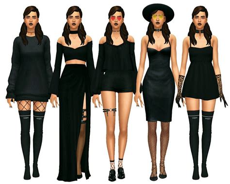 Gothic lookbook by Citrontart | Sims 4 dresses, Sims 4 mods clothes ...