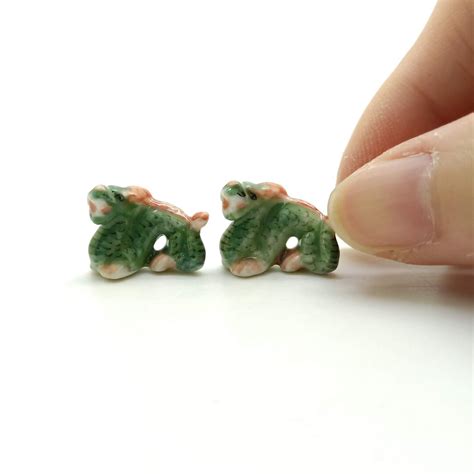 Set of 2 Tiny Ancient Chinese Dragon Ceramic Figurines - Etsy