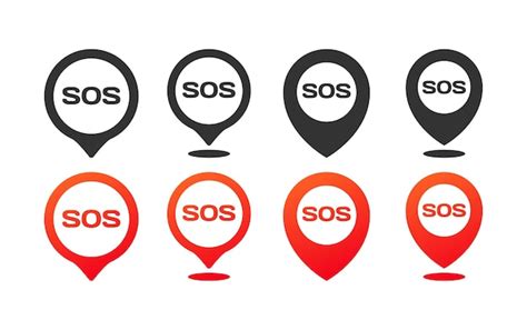 Premium Vector | Sos signs different styles colors sos navigation icons ...