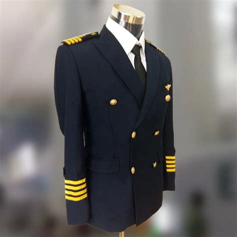 High Quality Long Sleeve Airline Pilot Military Uniform With Factory ...