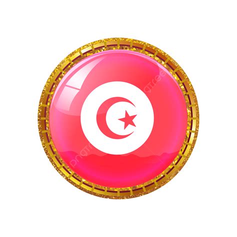 Tunisia Flag With Golden Circle Frame, Fifa World Cup, Flag, Tunis PNG ...