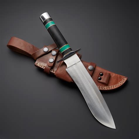 D2 Turquoise Large Hunter Bowie Knife - NJORD - Touch of Modern