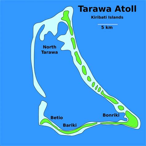 Tarawa Atoll, Kiribati - Mapsof.Net