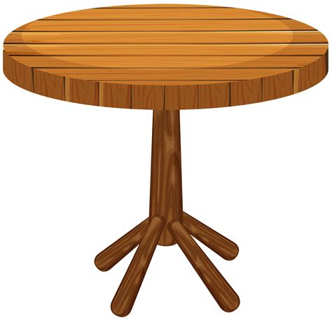 Wooden round table on white background 417223 Vector Art at Vecteezy