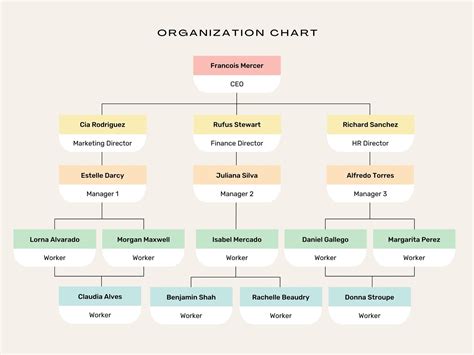 Modern organizational chart design - perecross