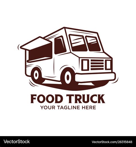 Food truck logo design Royalty Free Vector Image