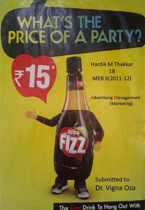 Advertising Management of Appy fizz