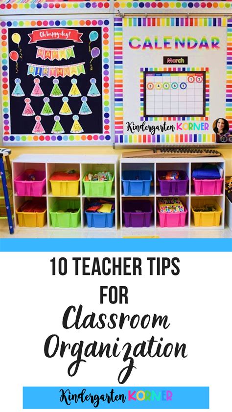 10 Tips for Classroom Organization - Kindergarten Korner - A ...