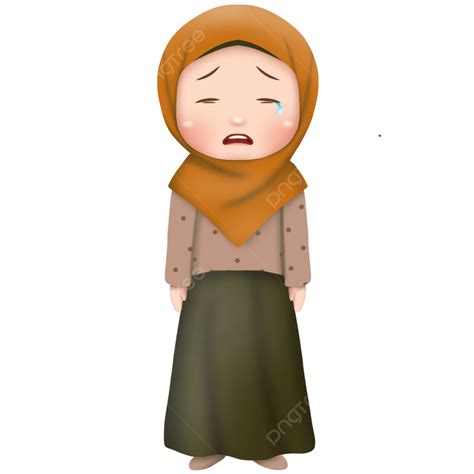 Hijab Girl Crying And Sad, Hijab Girl, Sad, Cry PNG Transparent Clipart ...