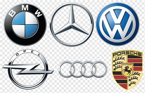 Six assorted-brand emblem, BMW Volkswagen Group Mercedes-Benz Car Audi ...