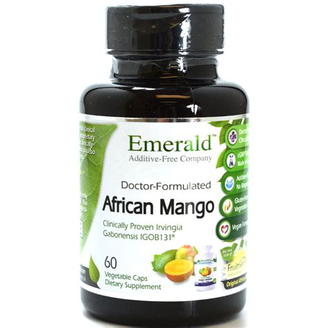 Fruitrients African Mango Irvingia Gabonensis - 60 Vegetarian Capsules ...