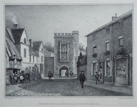 Antique Prints of Rugby Warwickshire