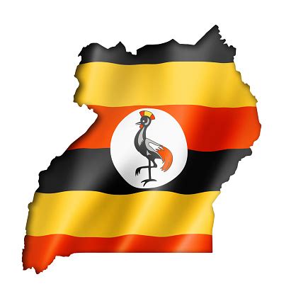 Uganda Flag Map Stock Photo - Download Image Now - iStock