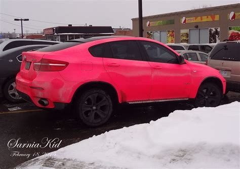 365 Project---Photo #49: Really gorgeous brilliant neon pink BMW X6 in ...