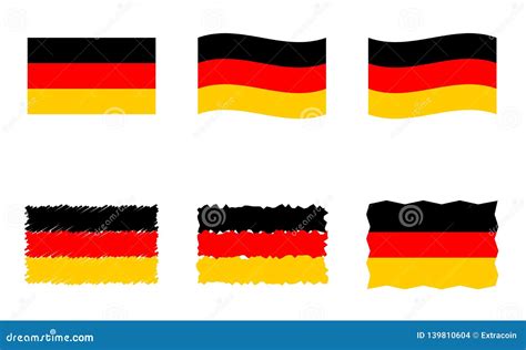 Germany Flag Set, Official Colors and Proportion of German Flag Stock ...