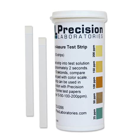 Chlor-Assure Chlorine Test Strip - Precision Laboratories Test Strips