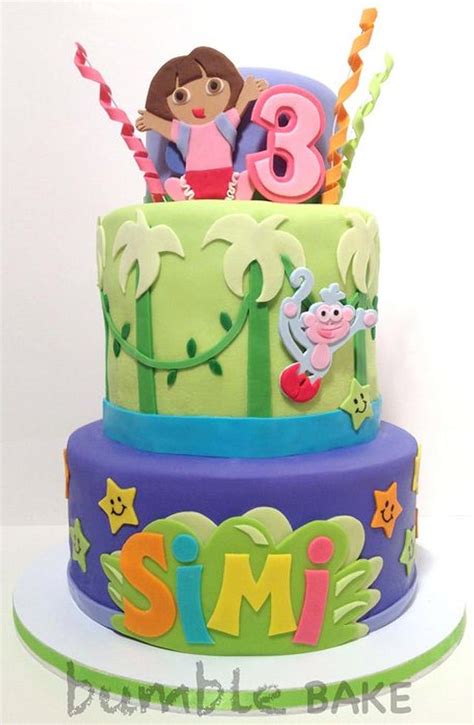 Dora Birthday Cake - Decorated Cake by BumbleBake - CakesDecor