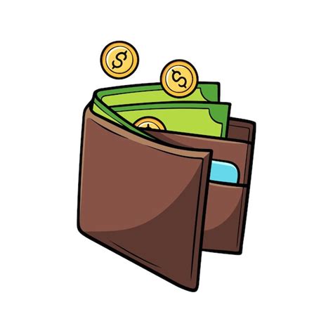 Premium Vector | Wallet money cartoon vector clip art