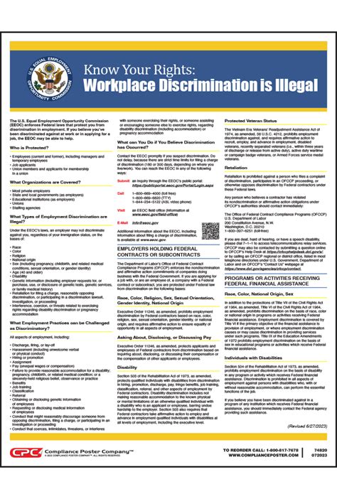 EEOC Poster | Know Your Rights: Workplace Discrimination is Illegal