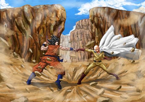 Goku Vs Saitama by piter235 on DeviantArt